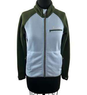 Cotopaxi Blue Green Top Stretch Fleece Lined Raglan Sleeve Full Zip Size Small S